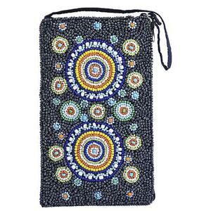 Bamboo Trading Company Crossbody Cell Phone or Club Bag Mosaic Beads